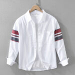 Mens Stylish Casual Versatile And Relaxed-fit Artistic Top